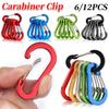 6/12pcs Carabiner Clip Aluminum Alloy Keychain Lock Buckle Snap D-Ring Outdoor Backpack Camping Multi Tool Fishing Hiking Hook