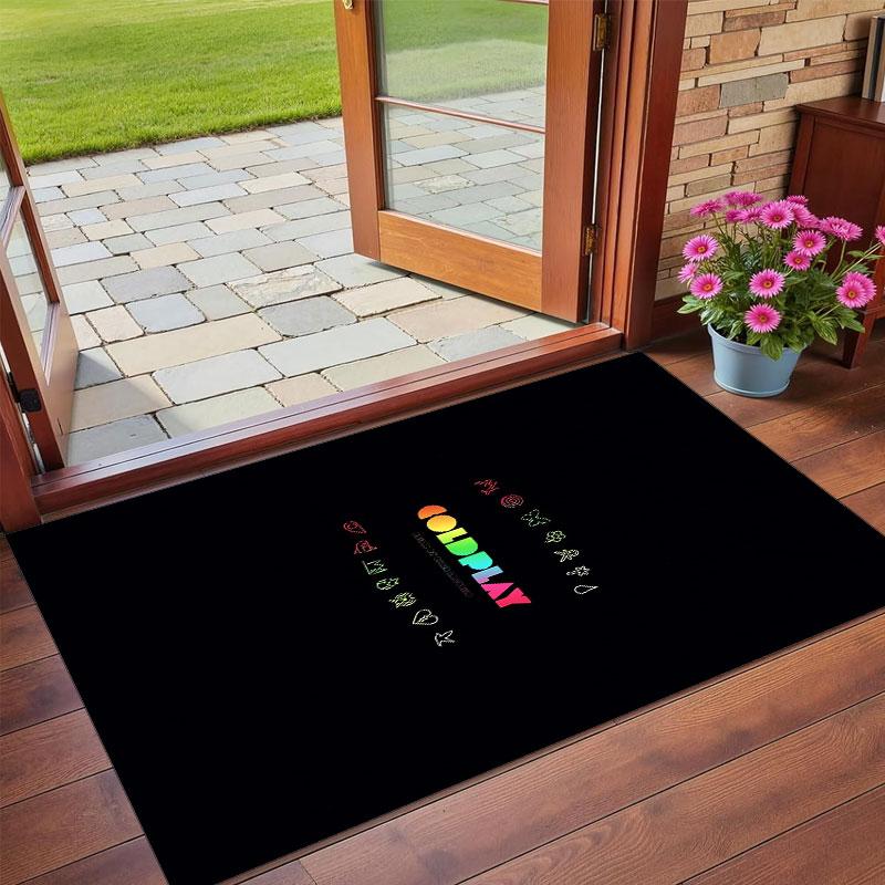 Crystal Velvet Rug Soft Non Slip Indoor Floor Mat Home DecorColdplay
