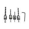 4Pcs HSS Titanium Countersink Drill Bit Set Drill Press Set Chamfer Reamer 3mm 4mm 5mm 6mm