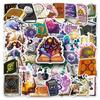50pcs Waterproof Witch Graffiti Stickers for Phone Cases & Suitcases