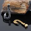 Retro Fish Hook Titanium Steel Pendant For Men, Personalized Stainless Steel Ocean Fish Hook Necklace With Jewelry