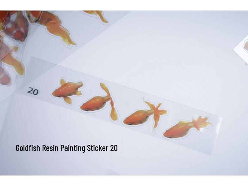 3D Goldfish Resin Stickers - Crystal Epoxy Painting Material
