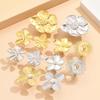 Elegant Retro Flower Open Stainless Steel Adjustable Ring - Versatile Fashion Accessory