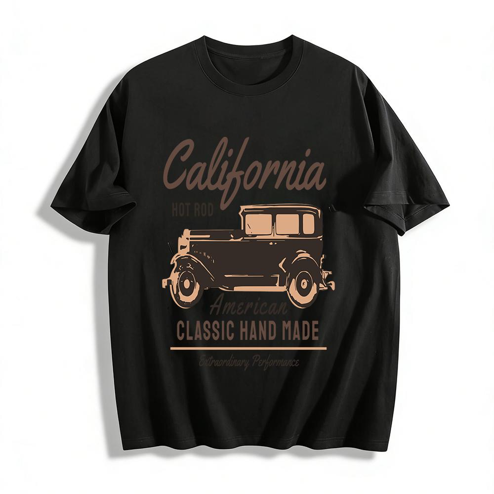 California Hot Rod Classic Handmade Graphic Casual T-Shirt Pure cotton T-shirt XXS