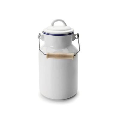 CANTimplora de leche esmaltada blanca y azul 2 L
