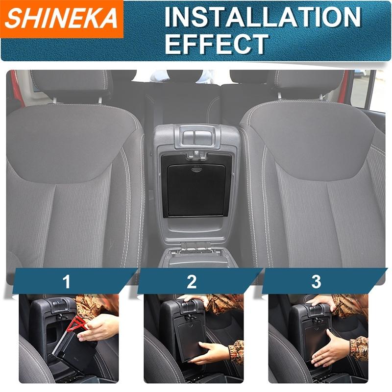 SHINEKA Car Center Console Armrest Box Storage Box for Jeep Wrangler JK 2011 2012 2013 2014 2015 2016 2017 Interior Accessories