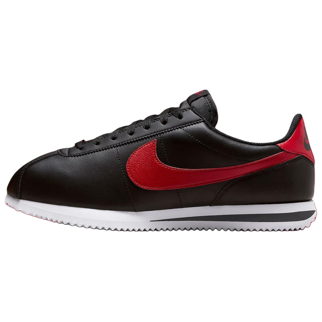 Nike Cortez Bred Unisex Sneakers Black White Gym-Red DM4044-004 42.5