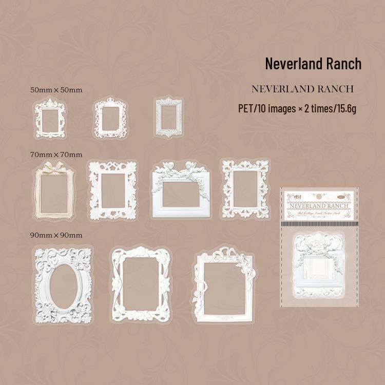 Ретро Барокко Фоторамка ПЭТ Набор Наклеек: Серия «Музей» для коллажей и декорирования дневников