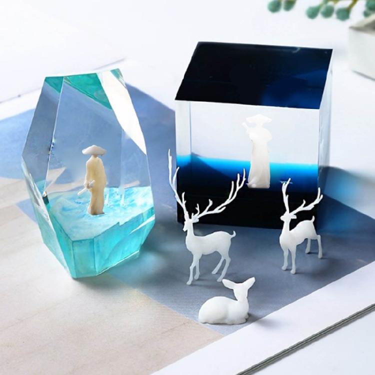 Unique Resin Figurines for Miniature Landscapes Martial Figure Silicone Mould