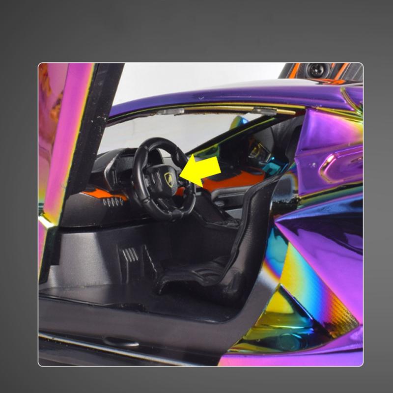 1/24 Lamborghini Revuelto Electroplate Alloy Car Diecasts & Toy Vehicles Metal Toy Car Model Sound and Light Collection Kids Toy