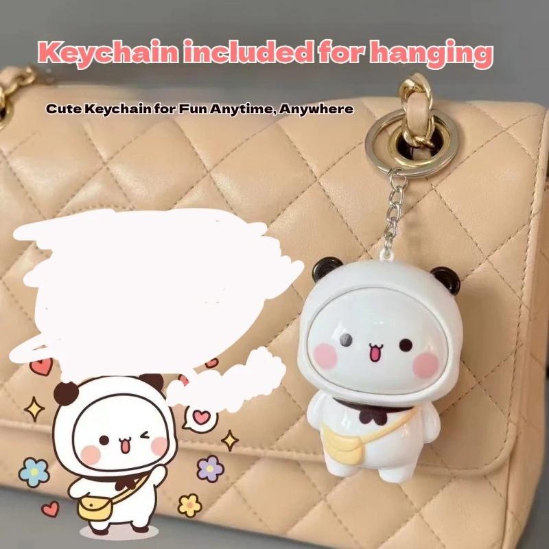 Cartoon Yier Bubu Dudu Face Changing Doll Keychain Cute Bear Plush Toy Stress Relief Desktop Ornament Bag Pendant Creative Gift