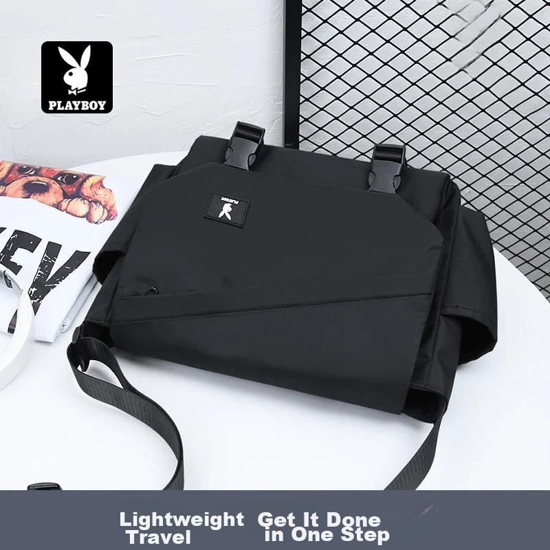 PLAYBOY Men's Crossbody Bag, Large-Capacity Shoulder Bag, Commuter Messenger Bag, Sport Bag