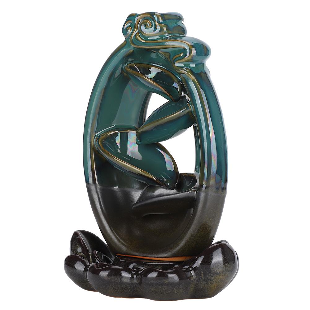 

Ceramic Backflow Incense Burner Reflux Lotus Base Holder Aromatherapy Ornaments Home Decor