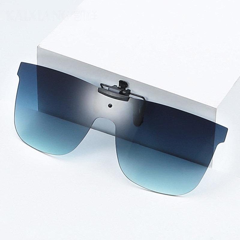 Non-polarized Classic Men Flip Up Clip On Sunglasses Women Driving Cycling Square Sun Glasses Anti-Glare Outdoor Fishing Clips
