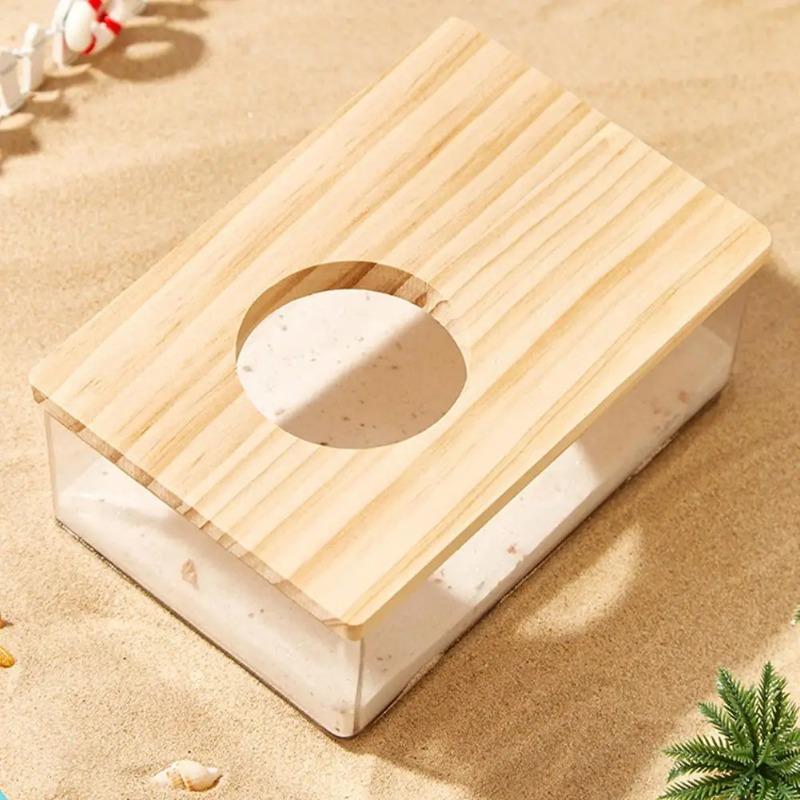 Hamster Bathroom House Sand Bath Box Made of Acrylic and Fully Transparent Toilet Dual-use Bathtub Sand Urine Basin Hamster Bath