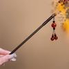 Red Hanfu Hairpin Tassel Wooden Hair Stick Classical   Hanfu Accessories