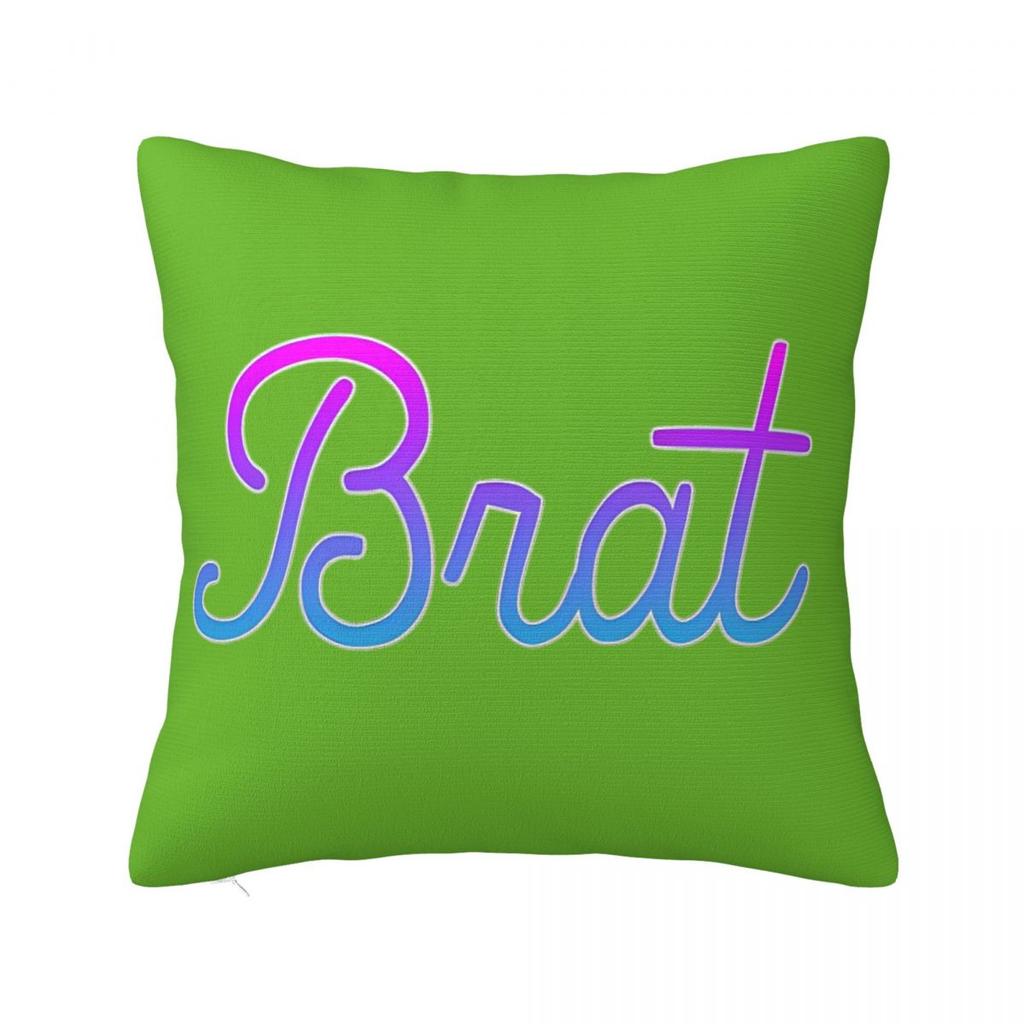 Charli XCX Brat Pillow Case Club Classics Pop Music Brat Album Cushion Covers Polyester Decorative Pillowcase for Sofa 18
