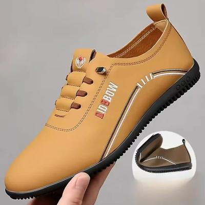Fashion Retro Men's Shoes 2025 New Soft Soled Lightweight Leather Shoes Outdoor Anti Slip Wear Resistant Casual Shoes Driving Shoes