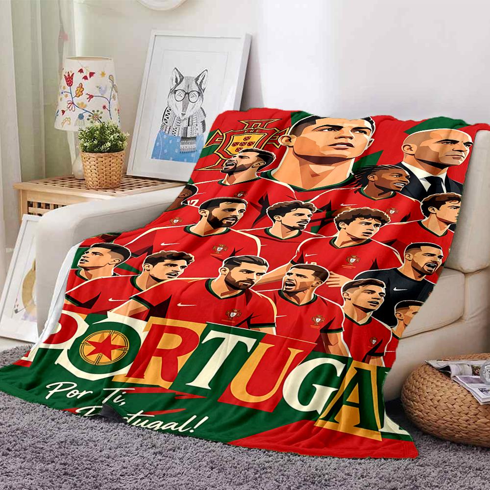 1pc Blanket - Cristiano Ronaldo Print Design,Lightweight Blanket for Sofa,Bed- Soft &Warm,Gift for All Seasons