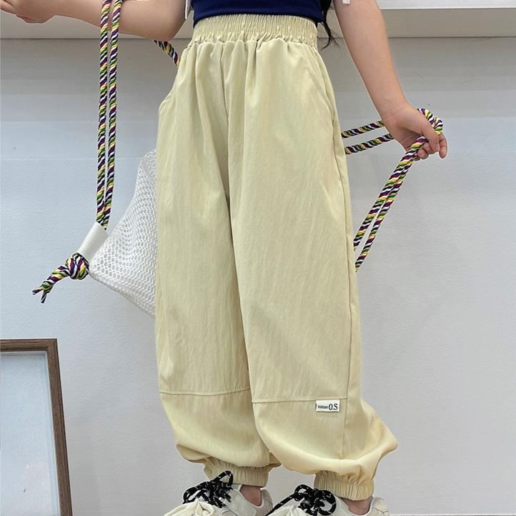 Summer Children's Work Pants Thin Breathable Quick Drying Pants for Boys and Girls Mosquito Repellent Pants Leg Binding Pants