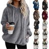 Cozy Fluffy Fur Hoodie For Women With Half-zip For Ultimate Comfort And Warmth