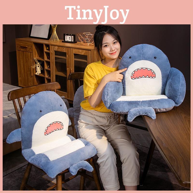Cartoon Adorable Shark Design Plush Seat Cushion For School And Use Offices