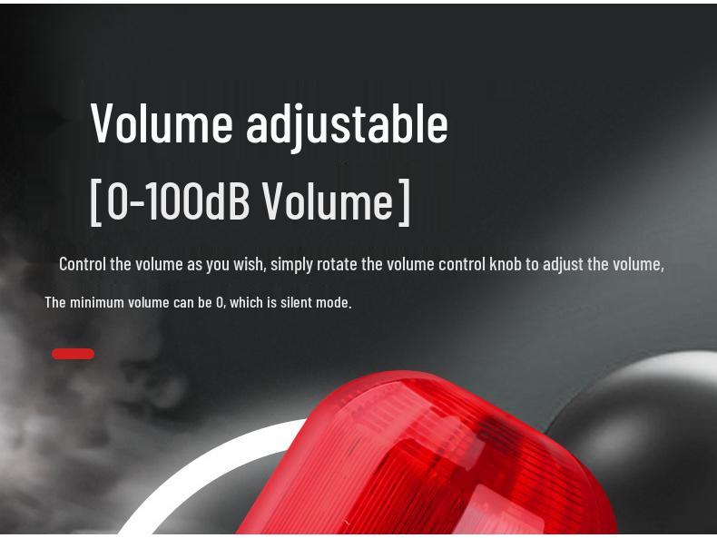 LTE-1102J Rotating LED Flashing Light & High-Volume Alarm, 24V/220V/380V