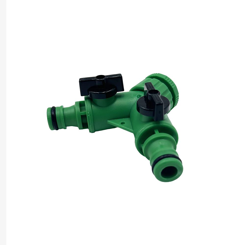 1Pc Garden Tap Water Splitter 1/2" 3/4" Female Thread 2-Way Garden Hose Y Type Watering Adjustable Switch Water Controller Valve