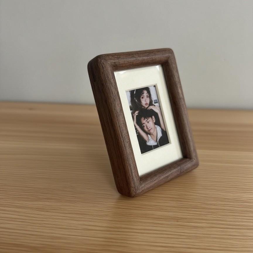 Black Walnut Solid Wood Photo Frame Magnetic Mortise Tenon Design Easy Replace Photo Living Room Photo Wall Art Painting Display