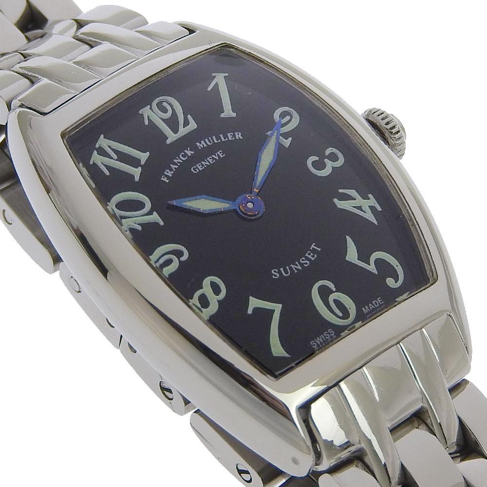 FRANCK MULLER Tonookabex Watches 1752QZ Sunset Silver blackDial Stainless Steel Quartz Analog display Women Used