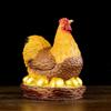 Color Round Base Hen Copper Chicken Ornament Zodiac Rooster Home Entrance Decoration Company Crafts