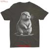 Marmot T Shirt Funny Animal Groundhog Wildlife Vintage Unisexs Soft Fashion Casual Graphic Stylish Versatile Vintage