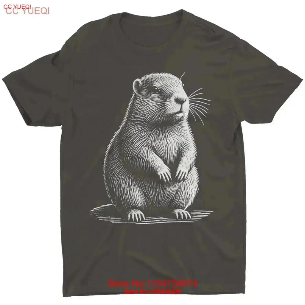 Marmot T Shirt Funny Animal Groundhog Wildlife Vintage Unisexs Soft Fashion Casual Graphic Stylish Versatile Vintage