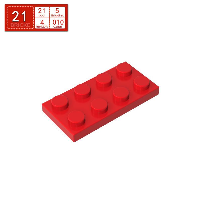 BRICKE 2x4 Compatible Building Plates for LEGO 3020 MOC Parts - Small Thin Bricks