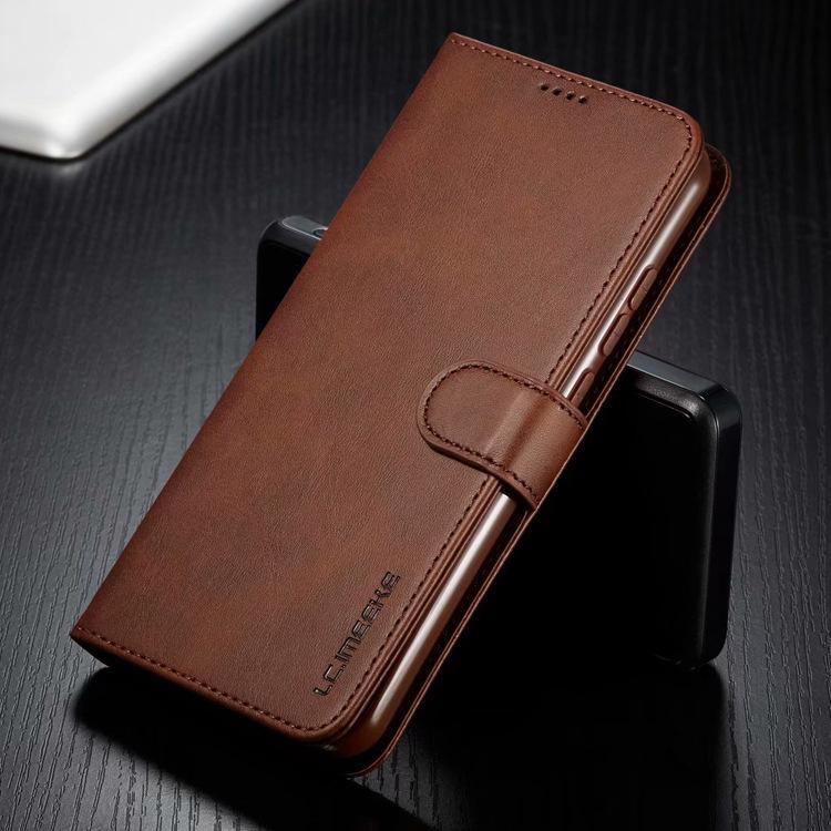 

Чехол-книжка из кожи с телячьим узором для Samsung S23 FE с кошельком и магнитной застежкой Samsung S23 FE коричневый