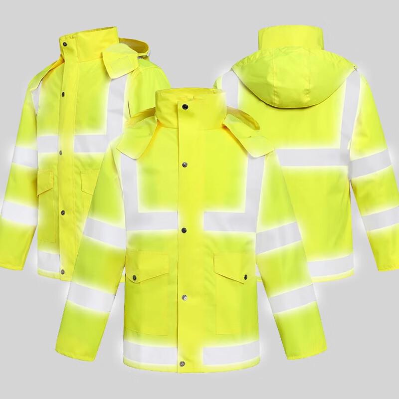 High-Visibility Reflective Rain Suit Set