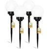 4X Garden Solar LED Lamp Stake Light Ball Sphere 15Cm Spike
