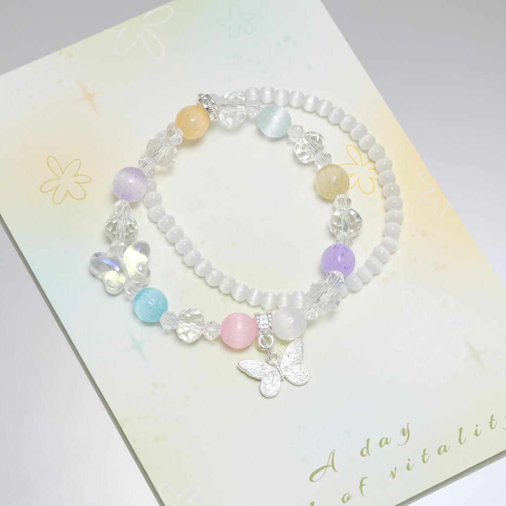 Mori Style Mermaid Crystal Bracelet - Sweet, Versatile Design for Women, Students, and Best Friends.