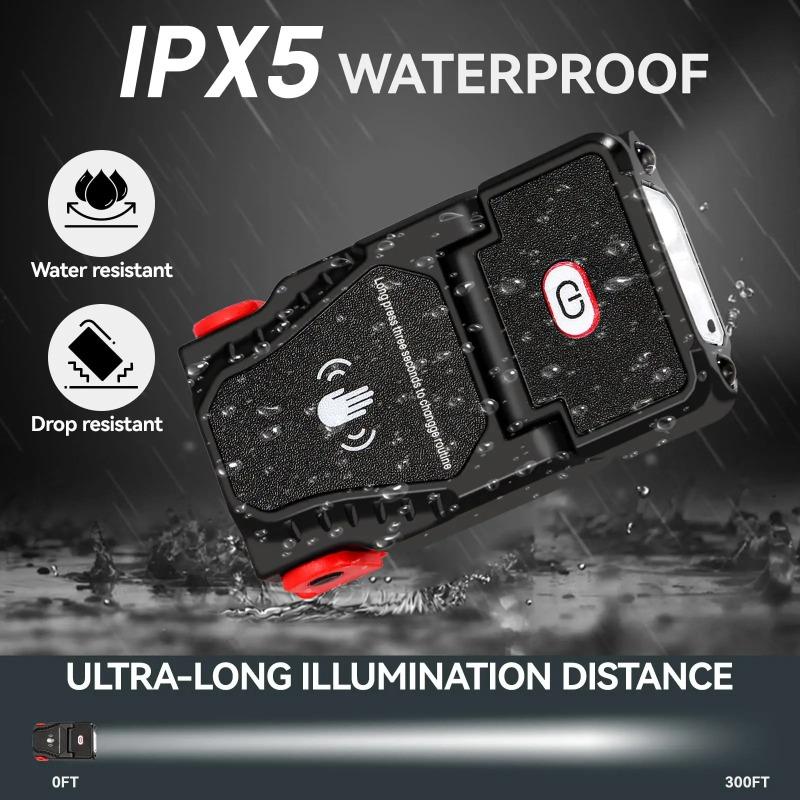 Mini LED Sensor Cap Clip Headlamp USB Rechargeable Waterproof 90° Adjustable Hand Free Light for Camping Fishing Hunting Running