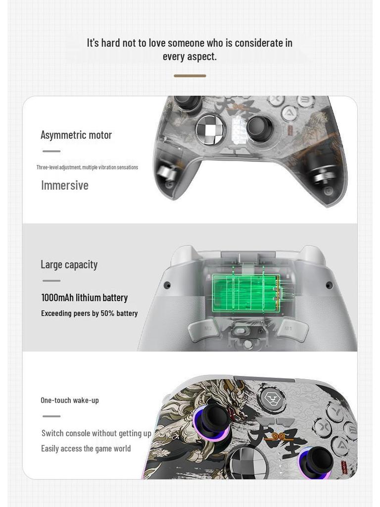 Aojia Lion Great Saint Gen 2 Switch2 Dual Hall Linear Trigger PC Gamepad