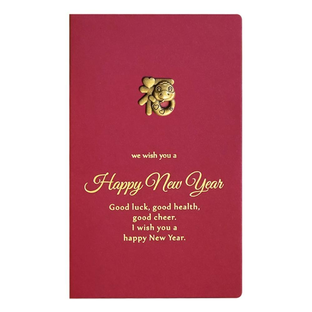 

10pcs 3D Icon 2025 New Year Greeting Card with Envelope Invitation Card Blessing Card Business Style B