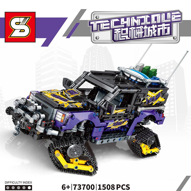 

SZ-73700 Technology Series Миниатюрный полярный приключенческий внедорожник с дистанционным управлением для мальчика, собранный строительный блок, игрушки