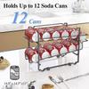 2 Pcs Cola Can Storage Rack 4 Layer Stackable Refrigerator Beer Beverage Can Organizer Non-slip Kitchen Dispenser Holder