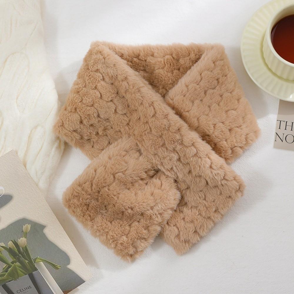 Thickened Cross Scarf Cold-proof Knitted Neckerchief Elegant Neck Collar  Outdoor
