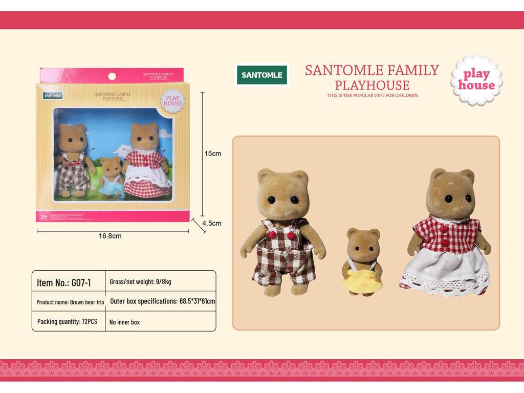 Senbel Mini Rabbit Doll Clothes Accessories for Children's Play House Set