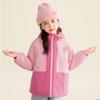 Girls' Color-Blocked Hooded Winter Windbreaker