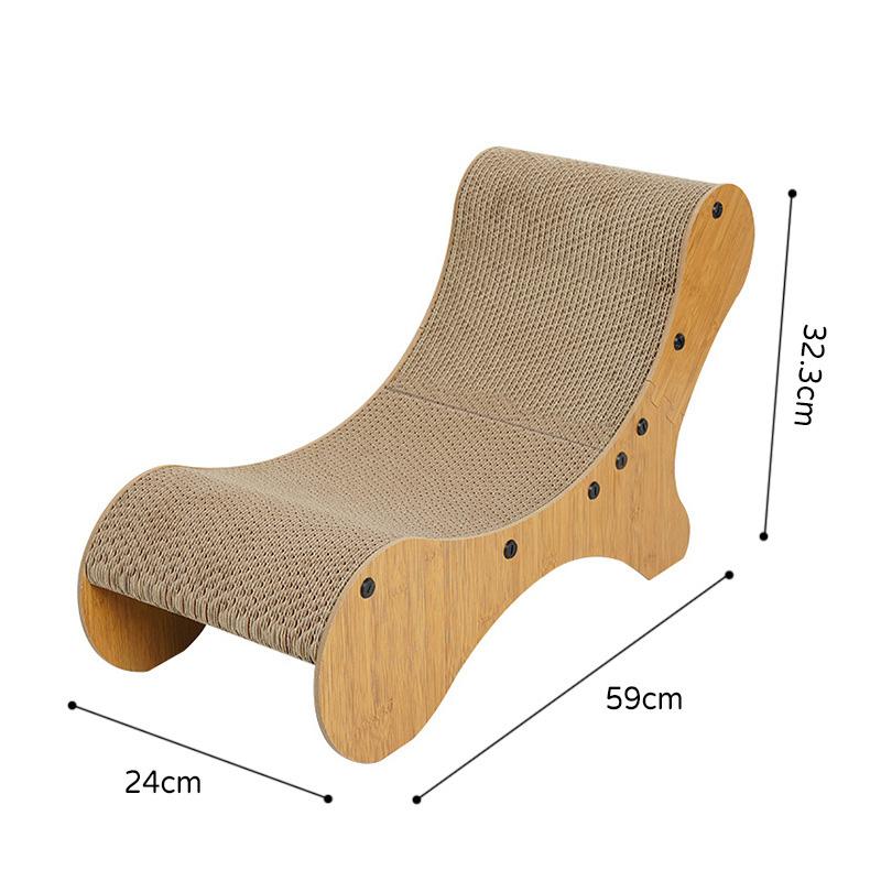 Cat Scratching Wooden Corrugated Cat Scratcher Board Lounge Bed Post Grinding Claw Toys Scrapers for Cats Pet Accessory Products