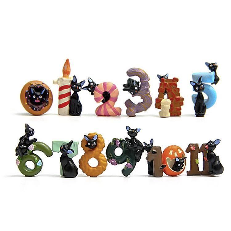 Kiki Delivery Service Jiji Creative Digital Black Cat Model Toy Action Figures