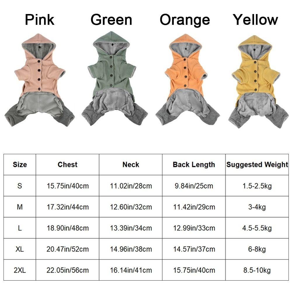 Fashion Thickened Four-legged Dog Clothes Warm Soft Dog Winter Coat Comfortable with Hat Dog Cotton Jacket Winter