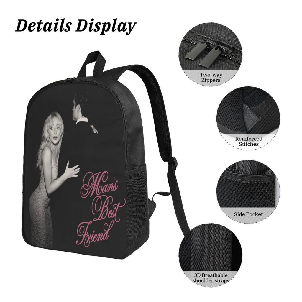 Sabrina Carpenter Kids Backpack Lunch Box Pen Bags for Boys Girls Kindergarten Backpacks Kawaii Schoolbag Bookbag Set